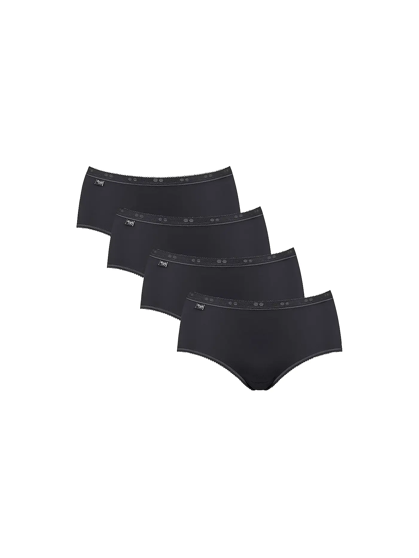 SLOGGI | Midi-Slip "Basic" 4-er (Schwarz) | 